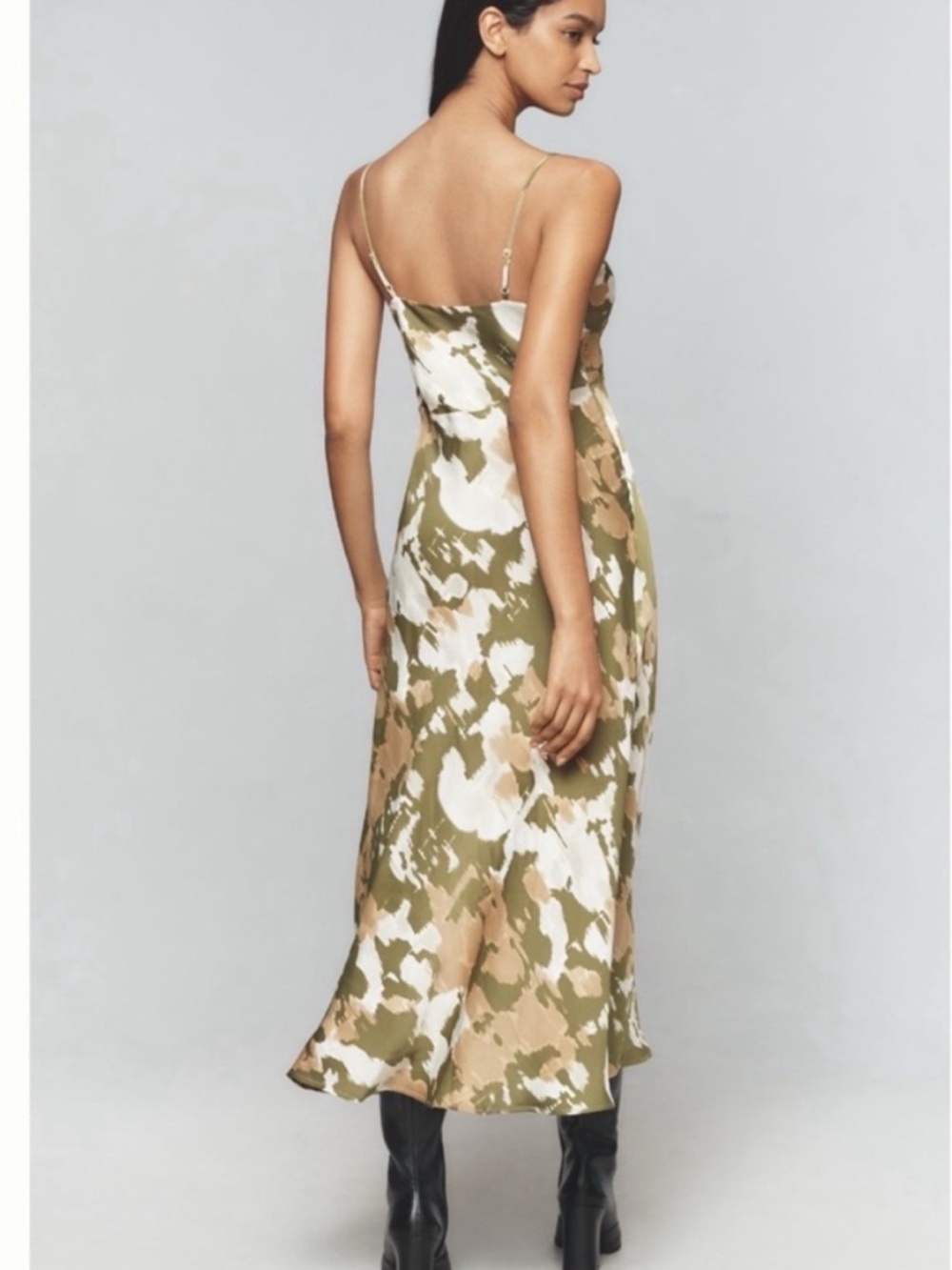 NWT Anthropologie Sleeveless V-Neck Slip Midi Dress, S - Picture 3 of 12